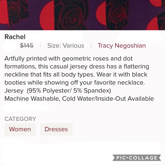 Boutique-Tracy Negoshian Rachel dress rose/geo - Picture 4 of 6